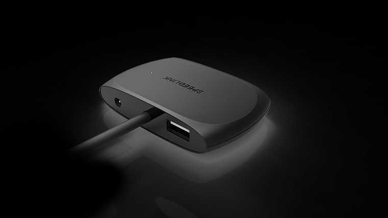 Speedlink Snappy 4-port Active Usb 2.0 Hub, Black (sl-140010-bk)