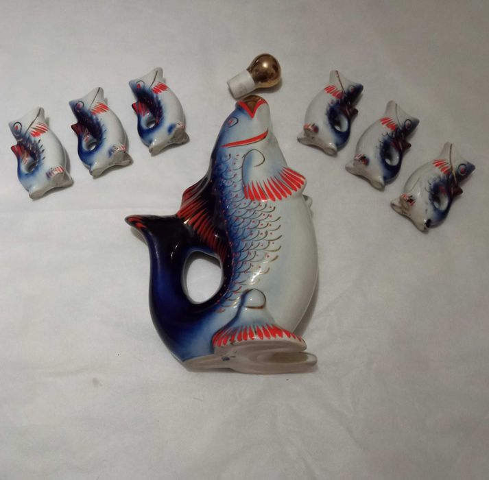 Сервіз рибки (синій і білий)