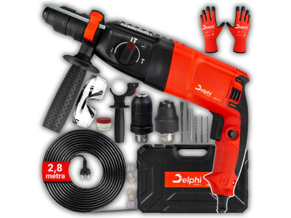 WYPRZEDAŻ MŁOTOWIERTARKA Wiertarka Udarowa Młot SDS+ 2600W Zestaw