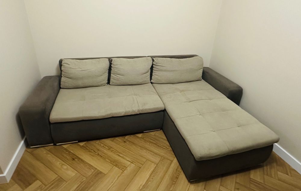 Narożnik Black Red White  z funkcją spania - CENA OSTATECZNA