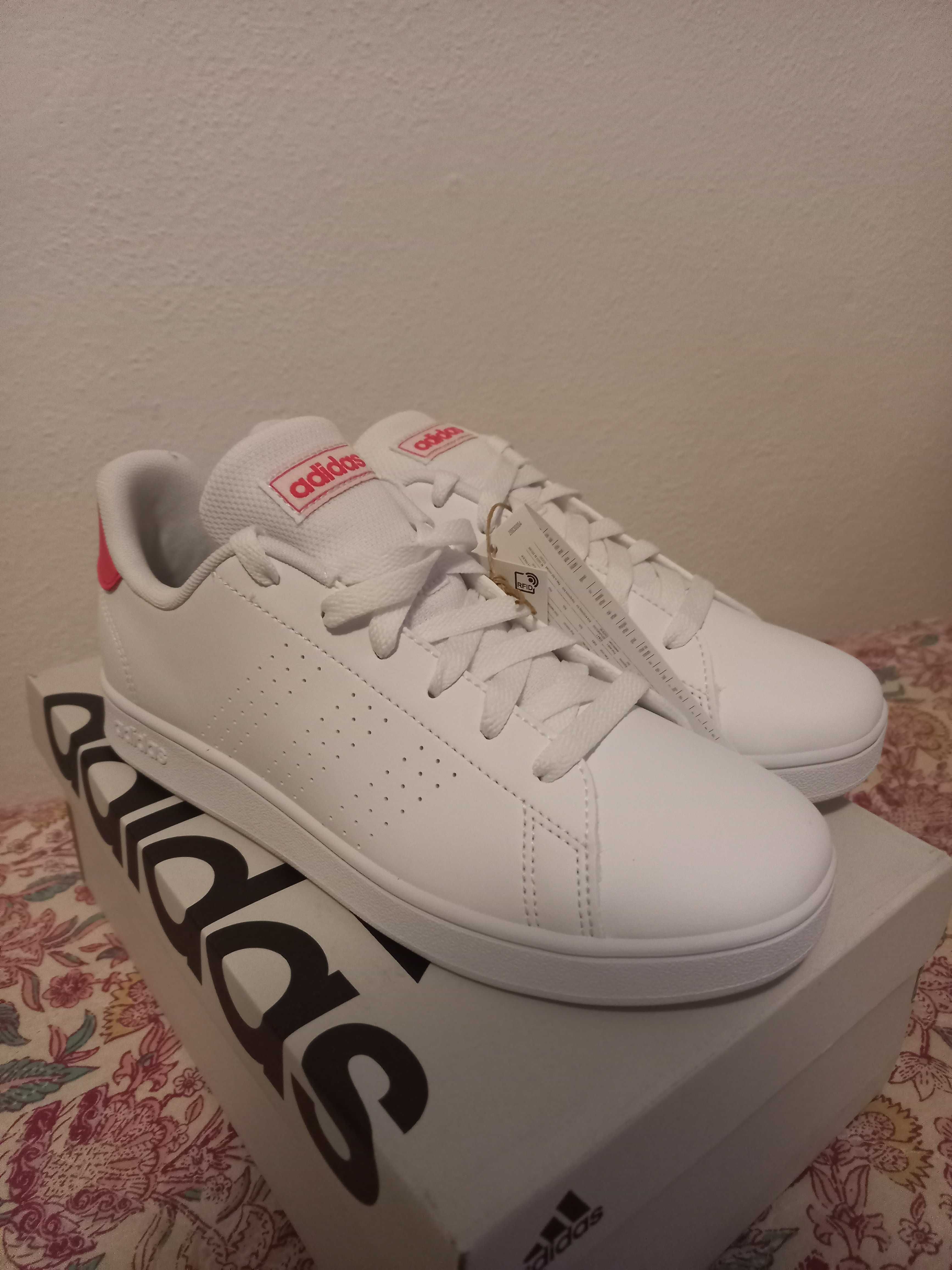 Tenis Adidas Original White Rosa - nunca usados