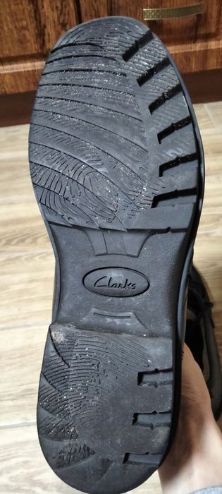 Мужские  зимние кожаные ботинки Clarks,р44из натуральной кожи