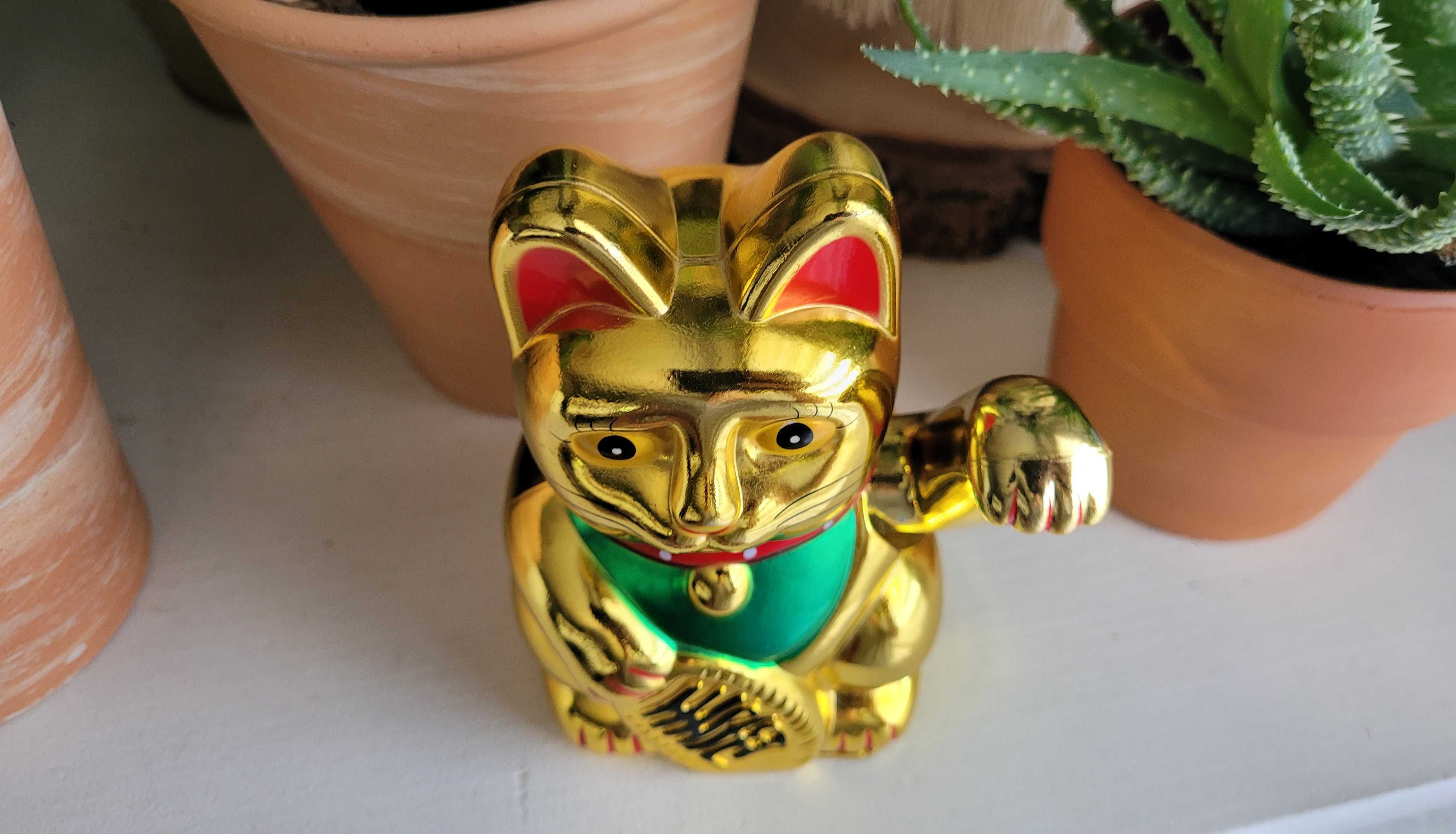 Maneki Neko japoński kot szczęścia i bogactwa 12,5 cm