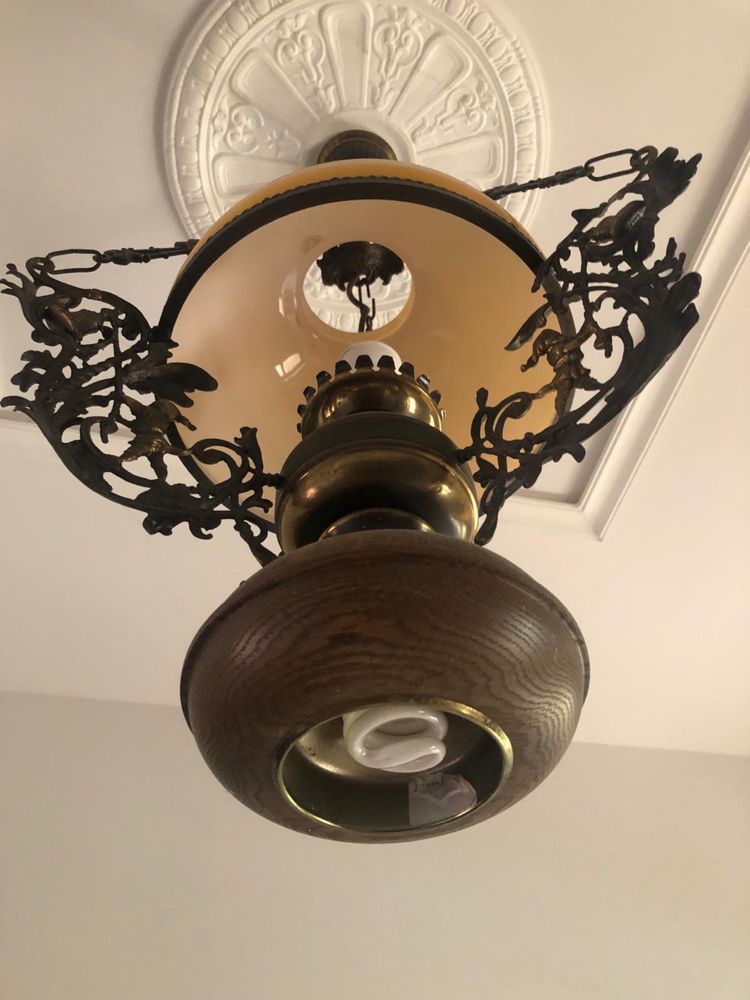 Lampa mosiężna holenderska 50x70