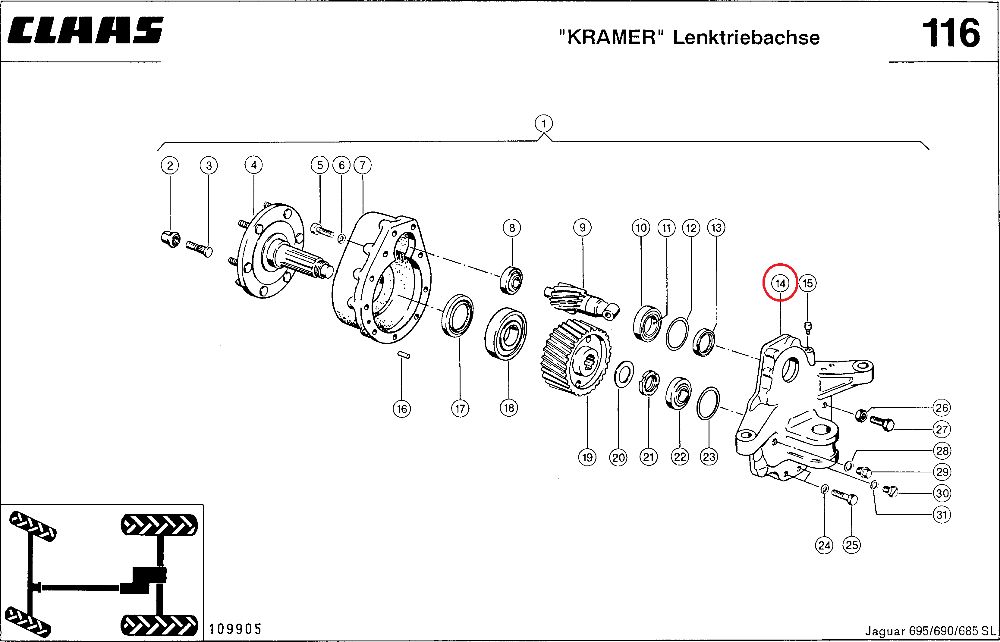 Nowa oryginalna obudowa ośi napedowej napędu CLAAS JAGUAR