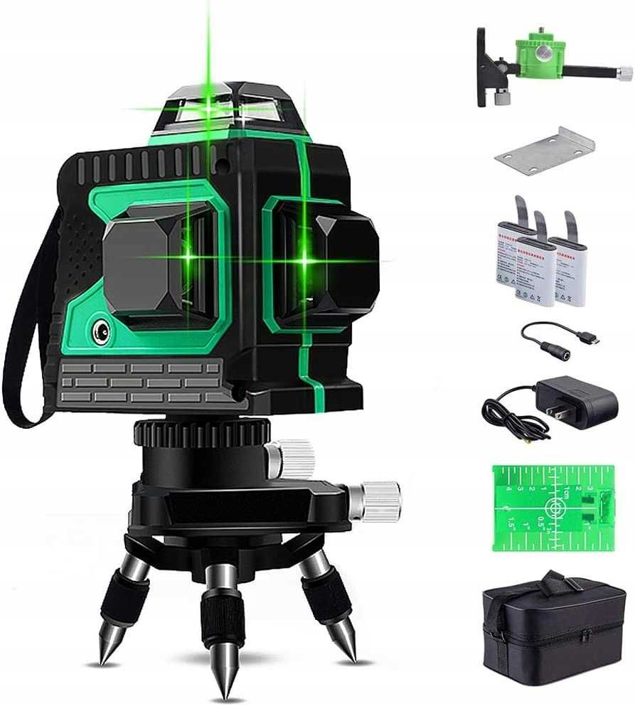 Laser krzyżowy poziomica laserowa 25 m 3 x 360