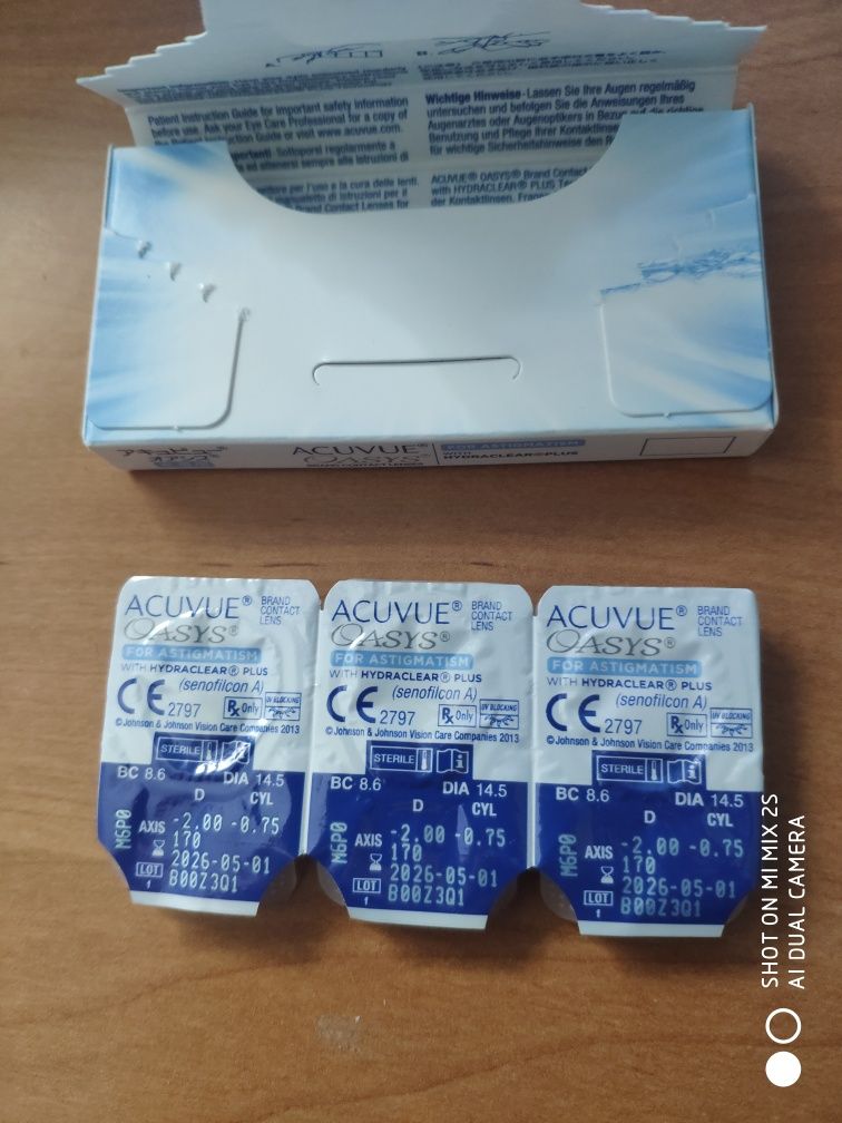 Контактные линзы Acuvue oasys