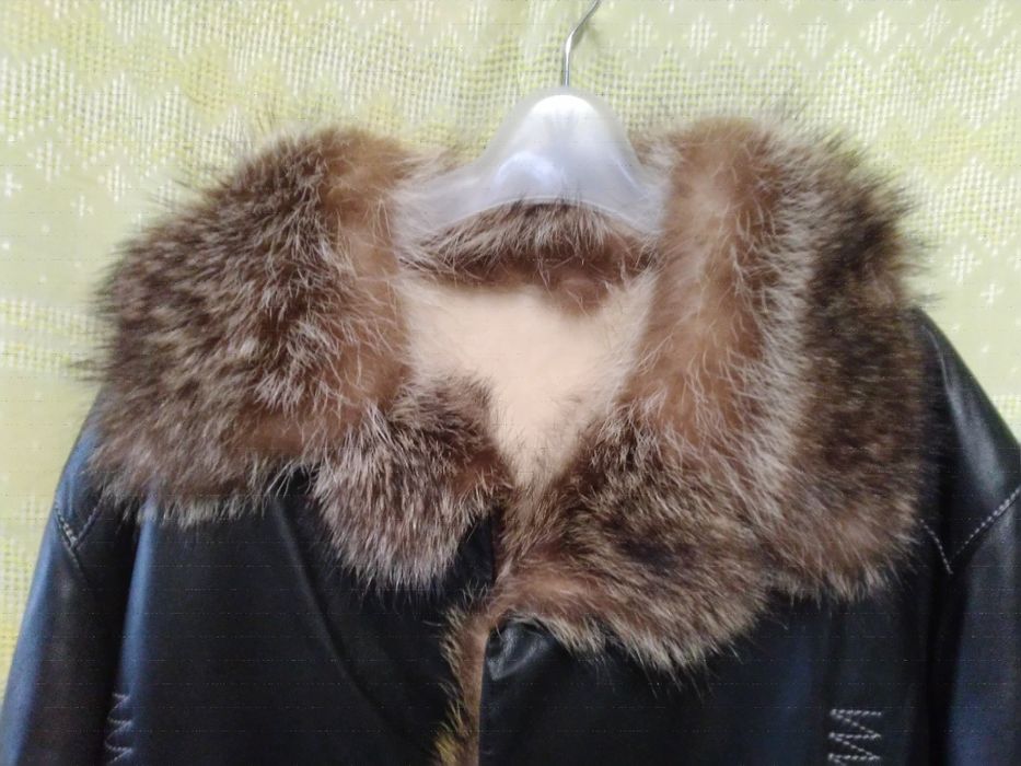 Дублёнка мужская с воротником