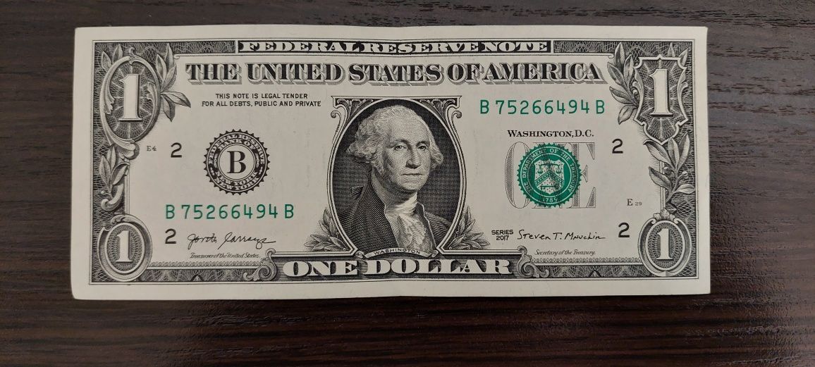 1 доллар купюра, банкнота 1 долар