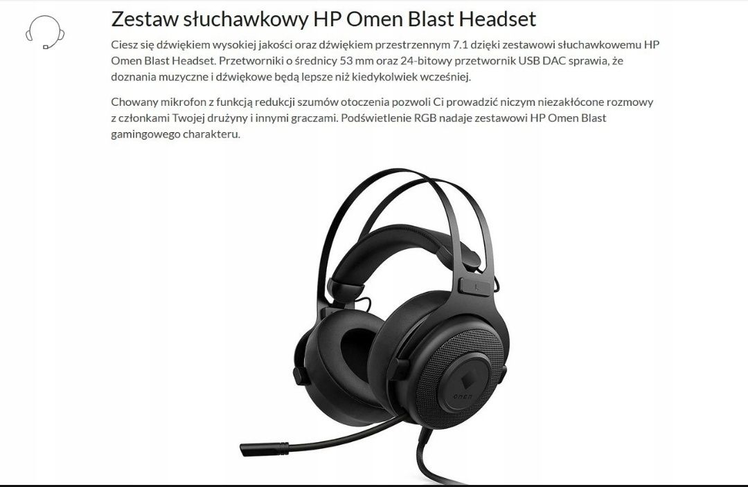 Słuchawki Omen Blast Headset 7.1 VSS