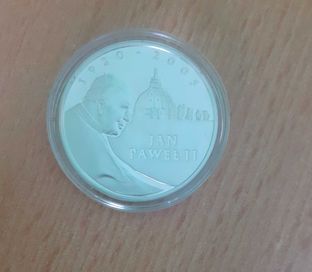 10 zł, srebrna moneta, Jan Paweł II 1920-,2005