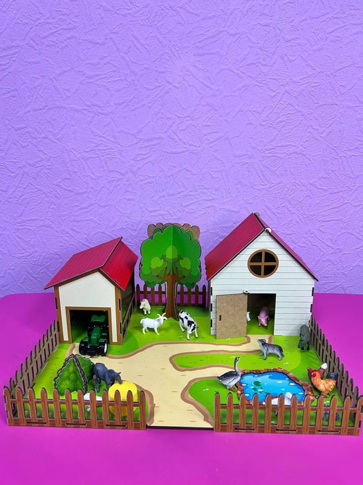 Дитяча гра яскрава ферма. Комплект для ігор та цікавих занять.