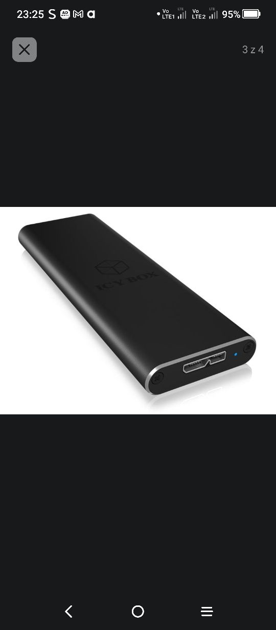 Obudowa ICY BOX M.2 SATA SSD - USB 3.0 (Aluminium, do 5 Gbps)