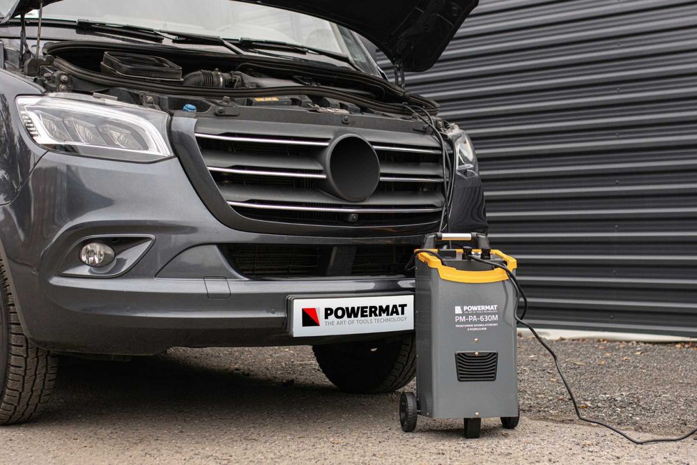 Prostownik Samochodowy z ROZRUCHEM AKUMULATOROWY 600A 12/24V MOCNY