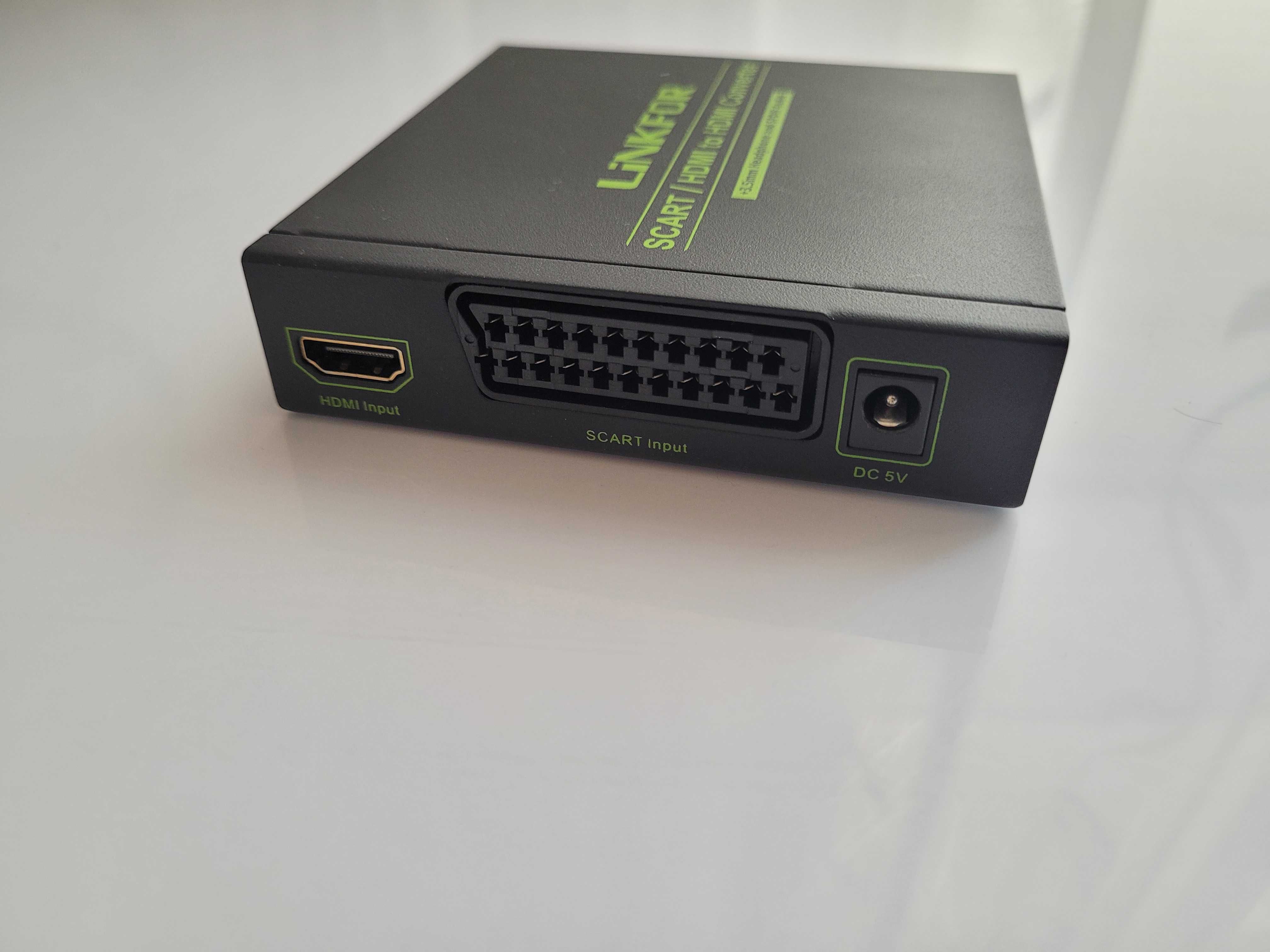 LiNKFOR Hdmi Scart adapter na HDMI konwerter 720p / 1080p 3,5mm