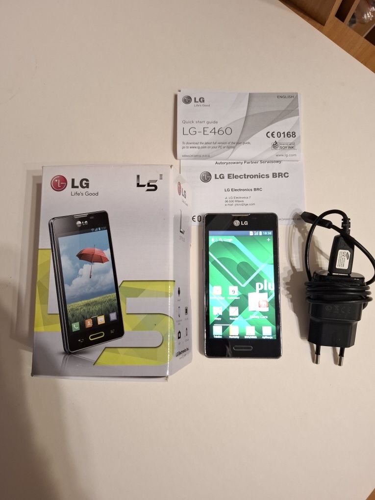 Telefon komórkowy LG L5 E-460, Black Titanium, sprawny