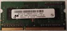 Pamięć do laptopa MICRON DDR3 1GB MT8JSF12864HZ-1G1F1 PC8500 (1066)