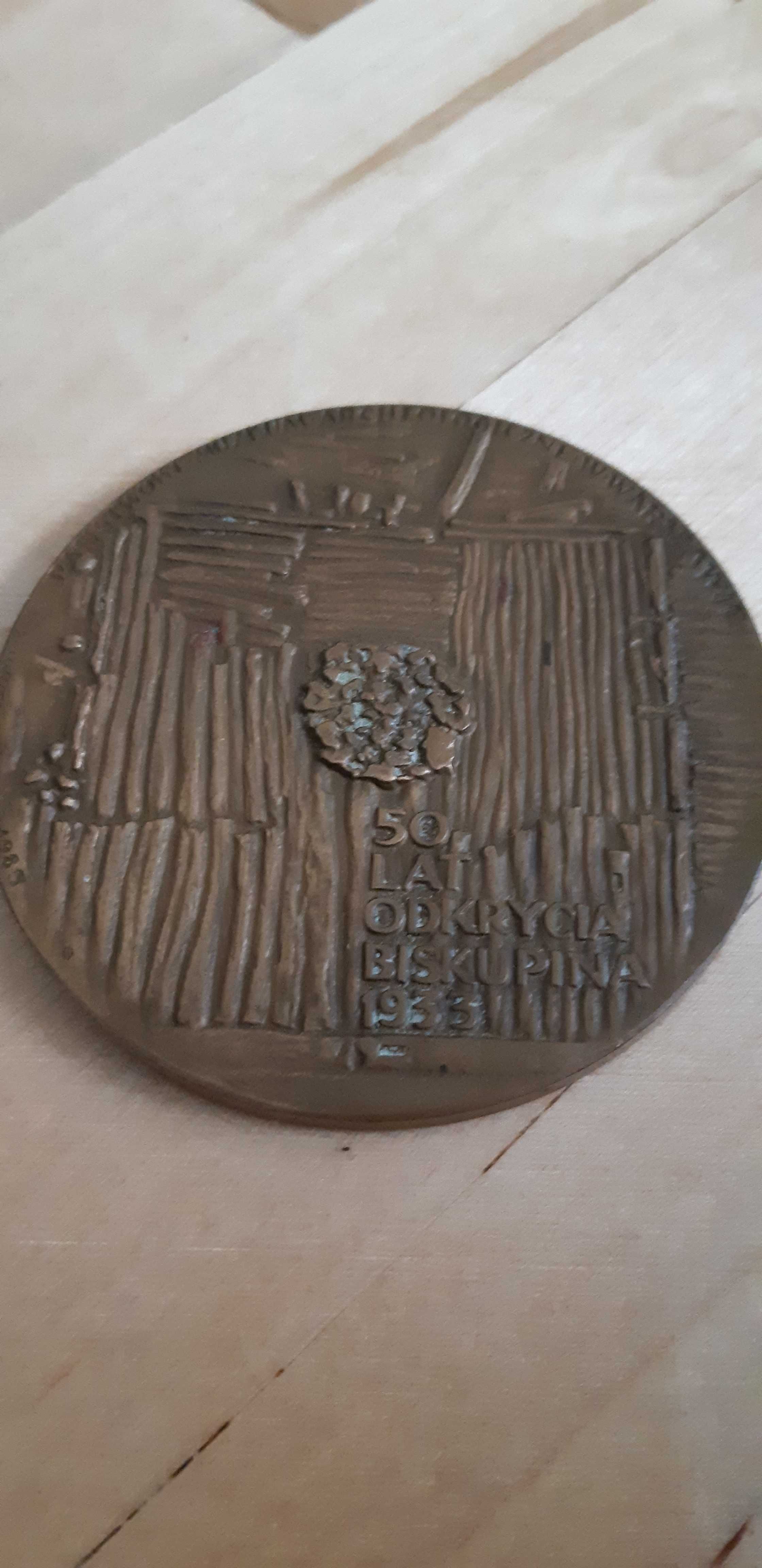 medal 50 lat odkrycia Biskupina J.Kostrzewski -średnica 7 cm