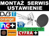 Telewizja naziemna DVB-T2 Anteny TV SAT- montaż ustawianie serwis.