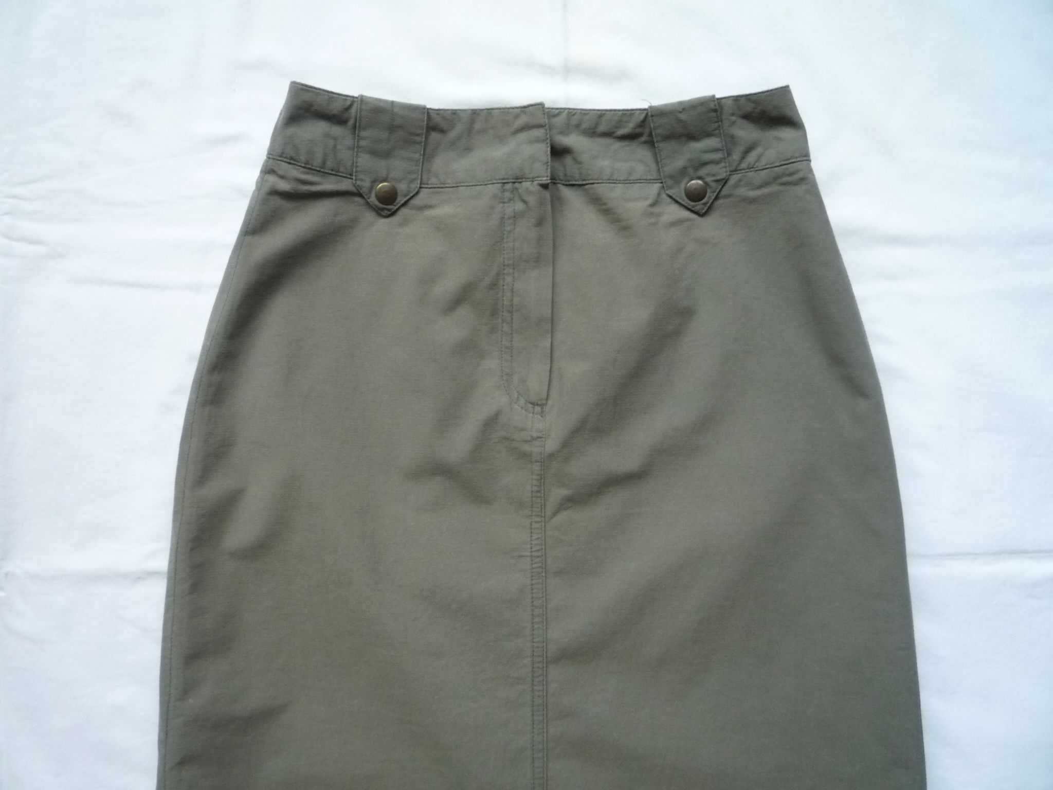 Camaieu 34/XS 36/S Spódniczka zielona khaki Bawełna J Nowa