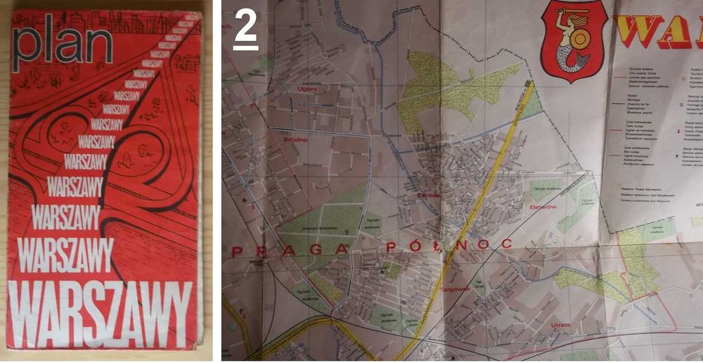 Plany miast z lat 70-80 polskie i zagraniczne - 4 szt