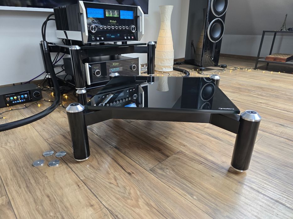 Szklany stolik audio rtv Norstone Spider 1.