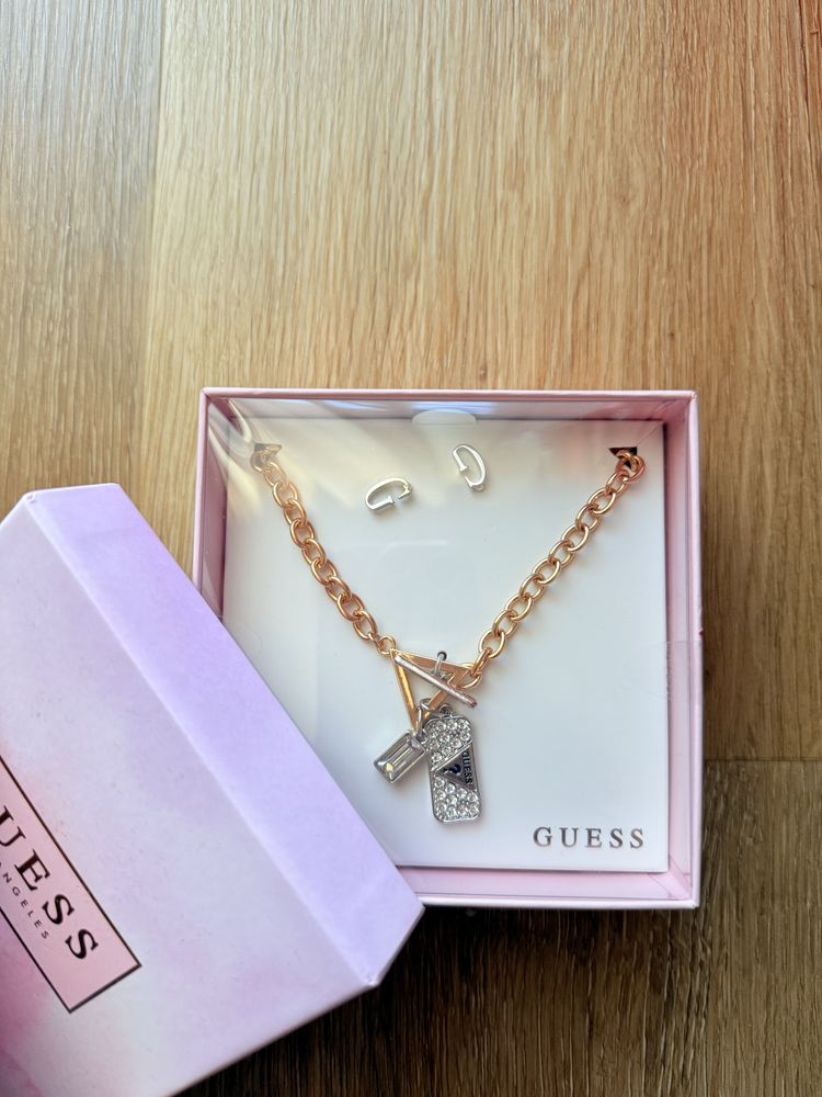 Conjunto jóias colar e brincos Guess NOVO