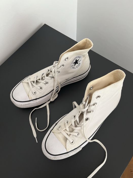 Converse plataforma brancas