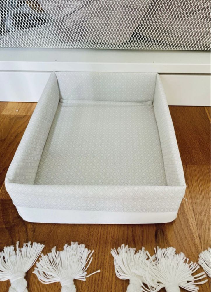 Pojemniki IKEA szaro białe