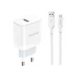 Ładowarka sieciowa Dudao A20EU USB-A 18W - biała + kabel USB-A - micro