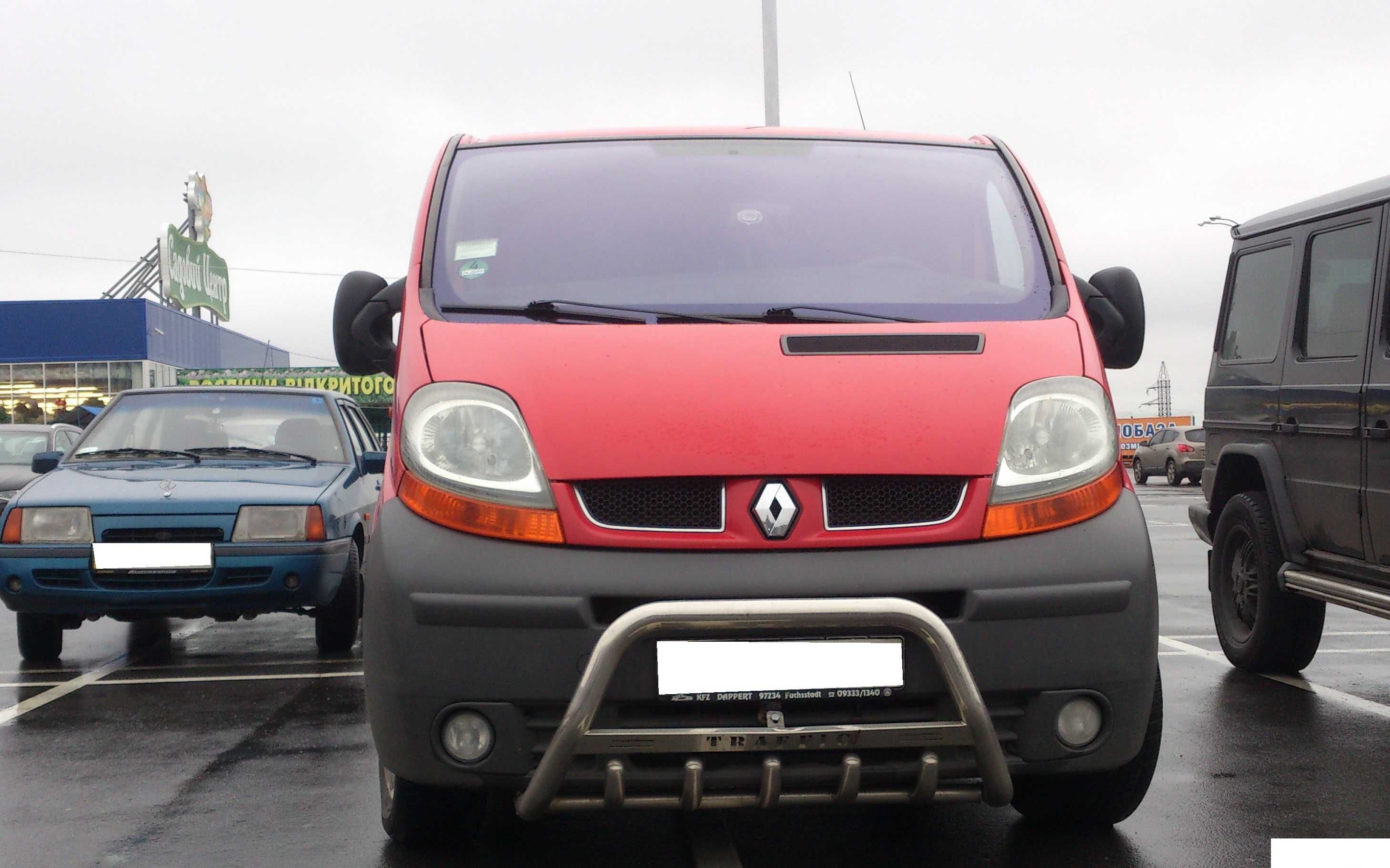 Защита переднего  бампера Ус   Renault Trafic 2003+ 2014+ Кенгурятник