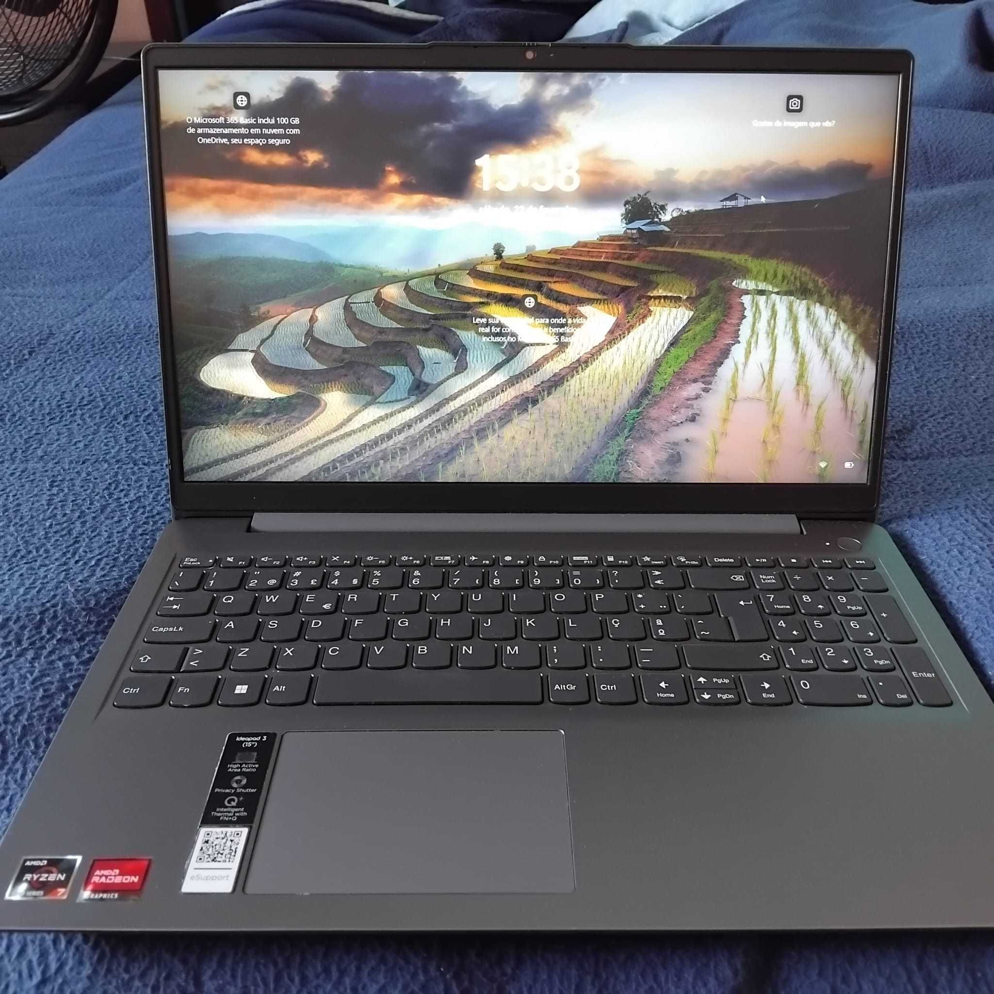 Portátil Lenovo IdeaPad 3|Ryzen 7 5700U|16GB RAM|512GB M2 SSD