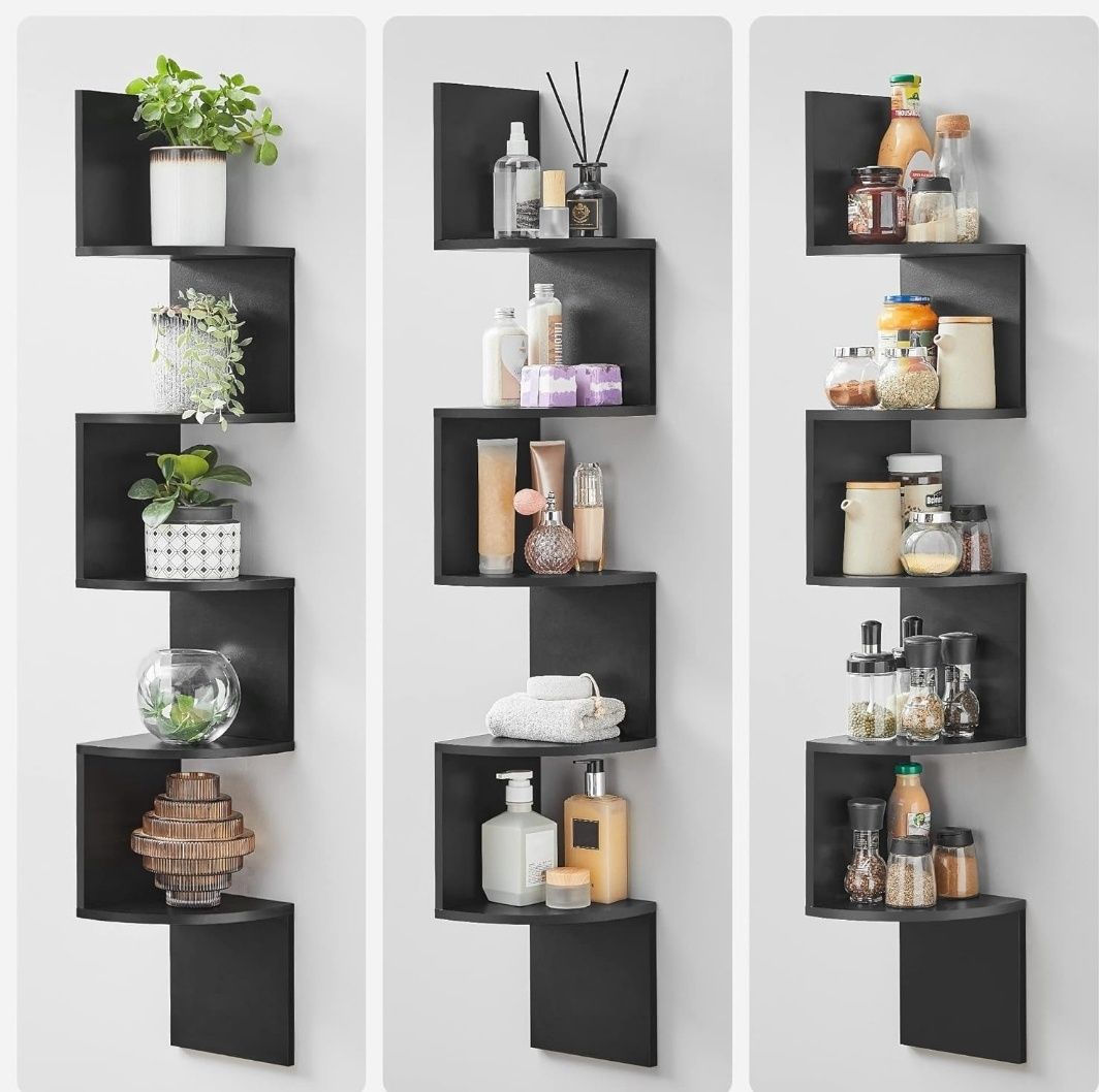 Nowa piękna półka narożnikowa w stylu loft kwietnik rustykalna czarna