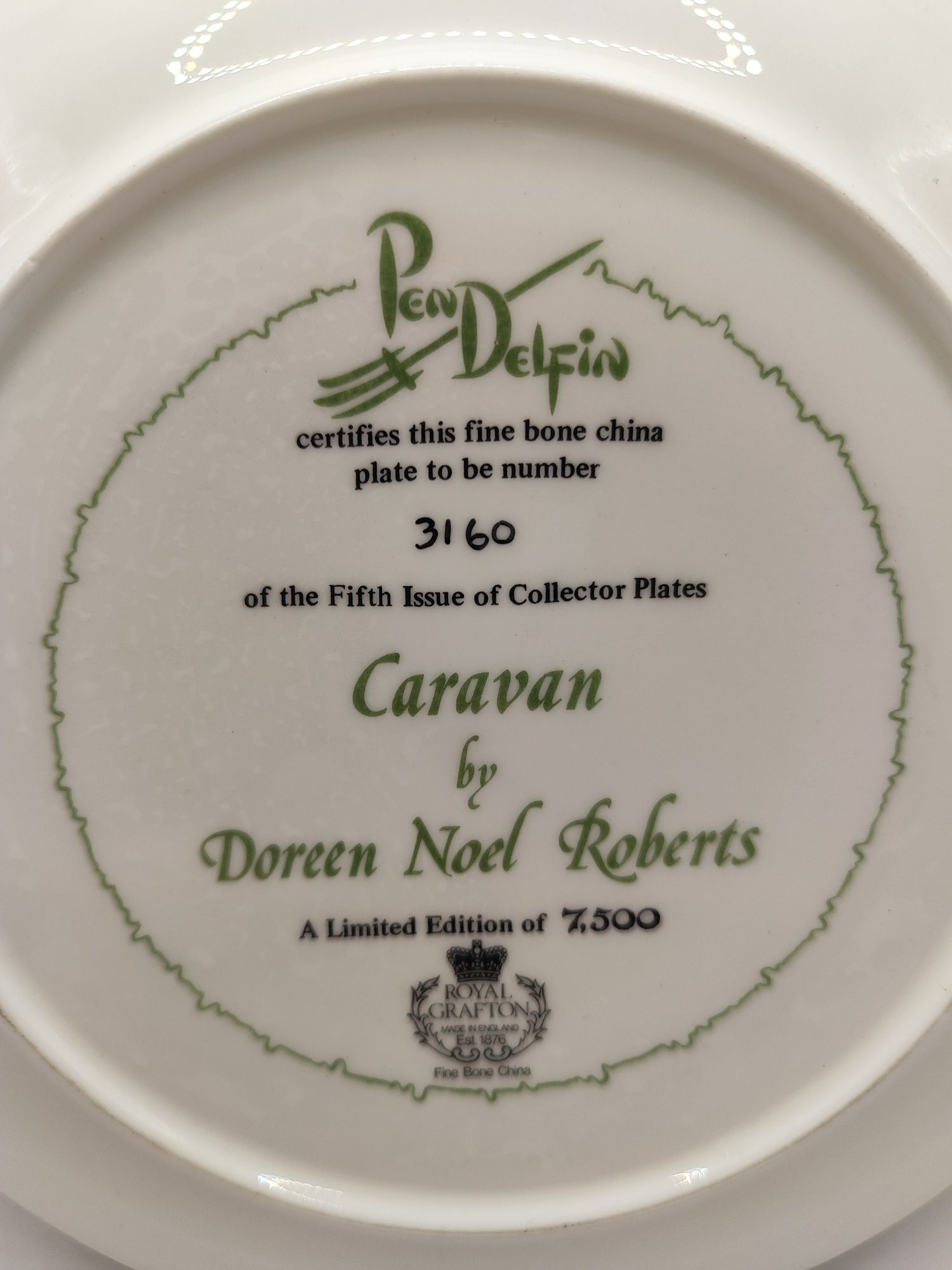 Kolekcjonerski porcelanowy talerz PenDelfin edycja limitowana królik