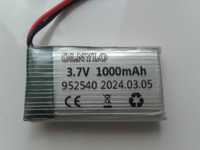 Akumulator LiPo 3,7V, 1000mAh, z wtyczą MX2.0, 16g, NOWY, 952540 OLNYL