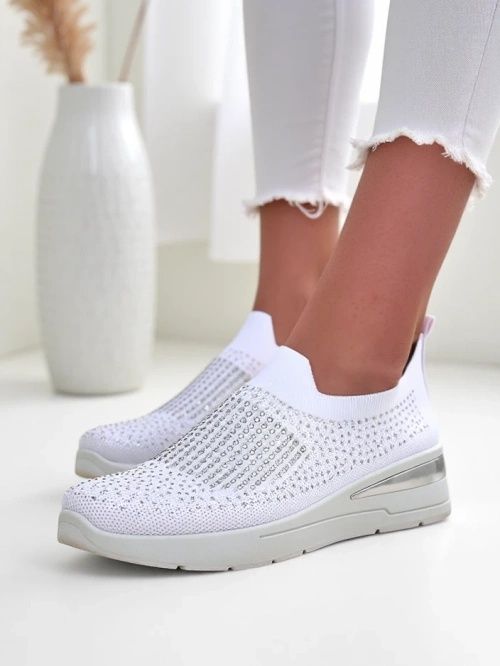 3 KOLORY 36 37 38 sneakersy 39 40 41 tkaninie z cyrkoniami materiałowe