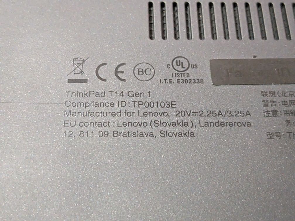Ноутбук Lenovo ThinkPad T14 Gen 1
