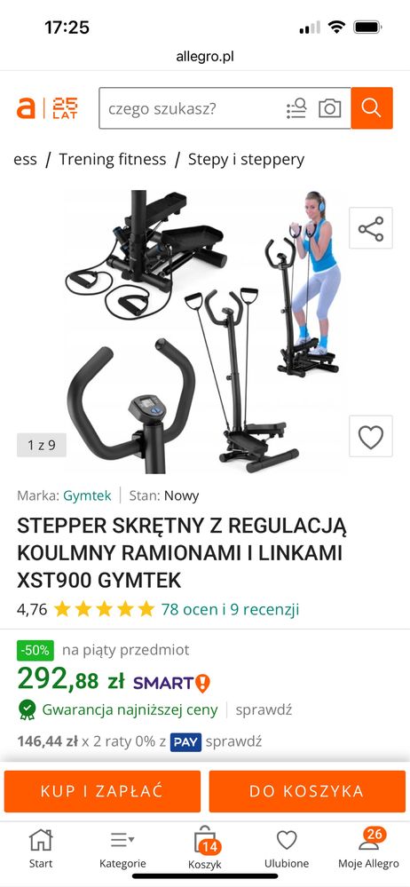 Stepper skrętny z linkami