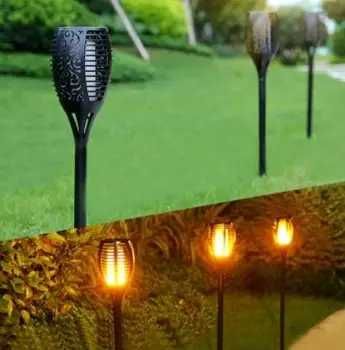 Водонепроникний садовий ліхтар на сонячній батареї  з ефектом полум'я