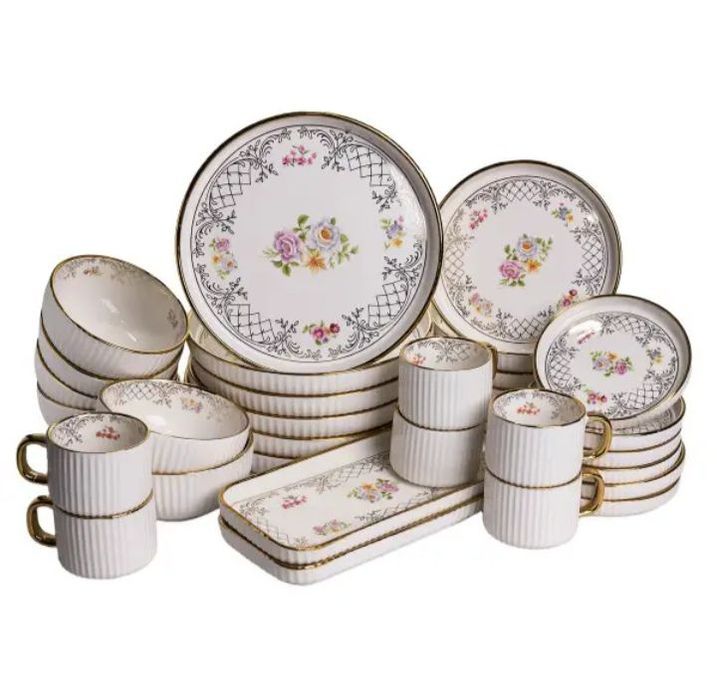Столовий сервіз порцеляновий 32 предмети на 6 персон Luxury. Фарфор
