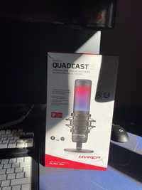 HyperX QuadCast RGB c/braço e caixa