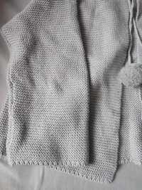 Sweterek narzutka szary dziewczęcy rozmiar 158