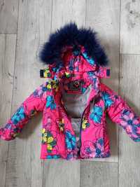 Зимовий одяг для дівчинки 1-2 роки, куртка+напівкомбінезон