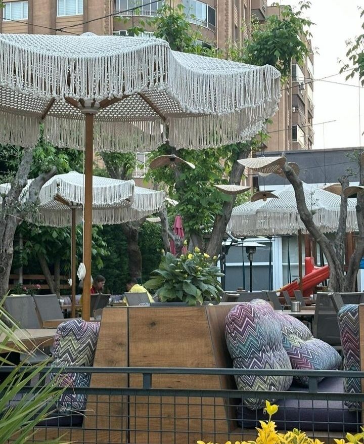 Садова парасоля, пляжна парасолька, парасольки та шезлонги макраме