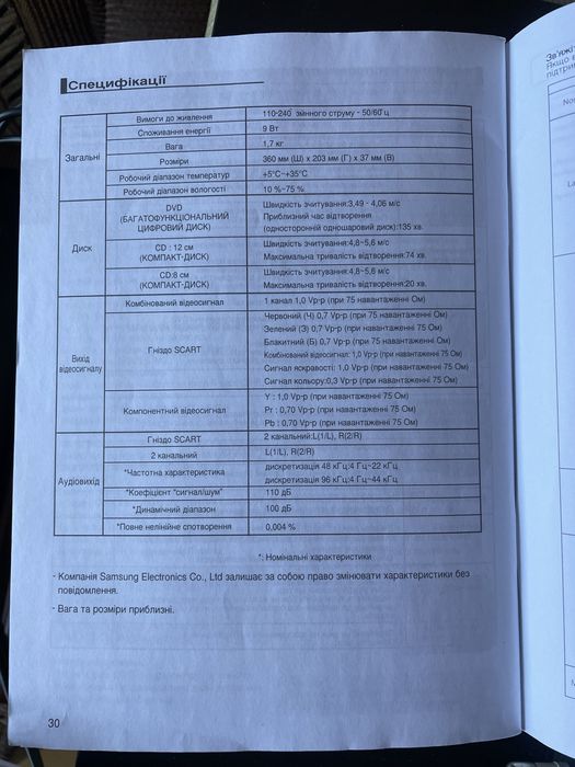 DVD програвач Samsung DVD-P171