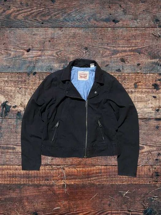 Kurtka damska Levis washed black czarny zip M woman jacket Strauss