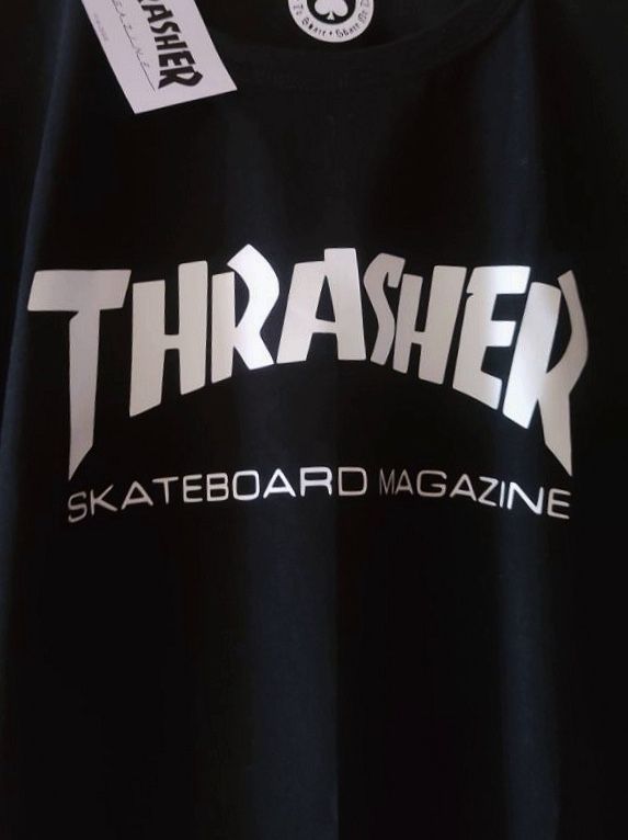 Чорний лонгслів Thrasher Logo Трешер Трэшэр