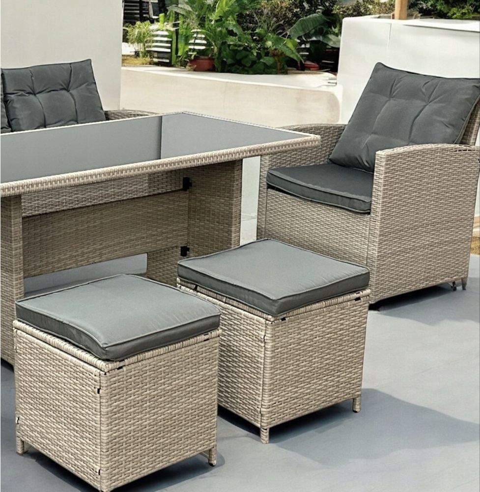 Meble ogrodowe technorattan kolory sofa fotele stół