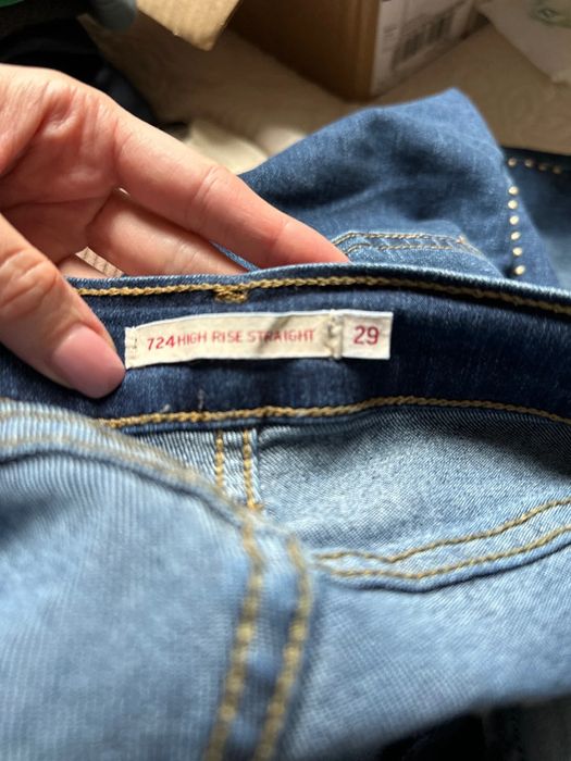 Jeansy z wysokiem stanem rurki Levis W29/L30