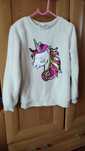 Pluszowa bluza z jednorożcem cekiny H&M r122/128